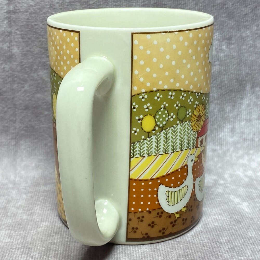 Vintage Otagiri Farmhouse Mug Colorful Chicken Cow and Goose Design 10 oz Retro - Picture 5 of 10